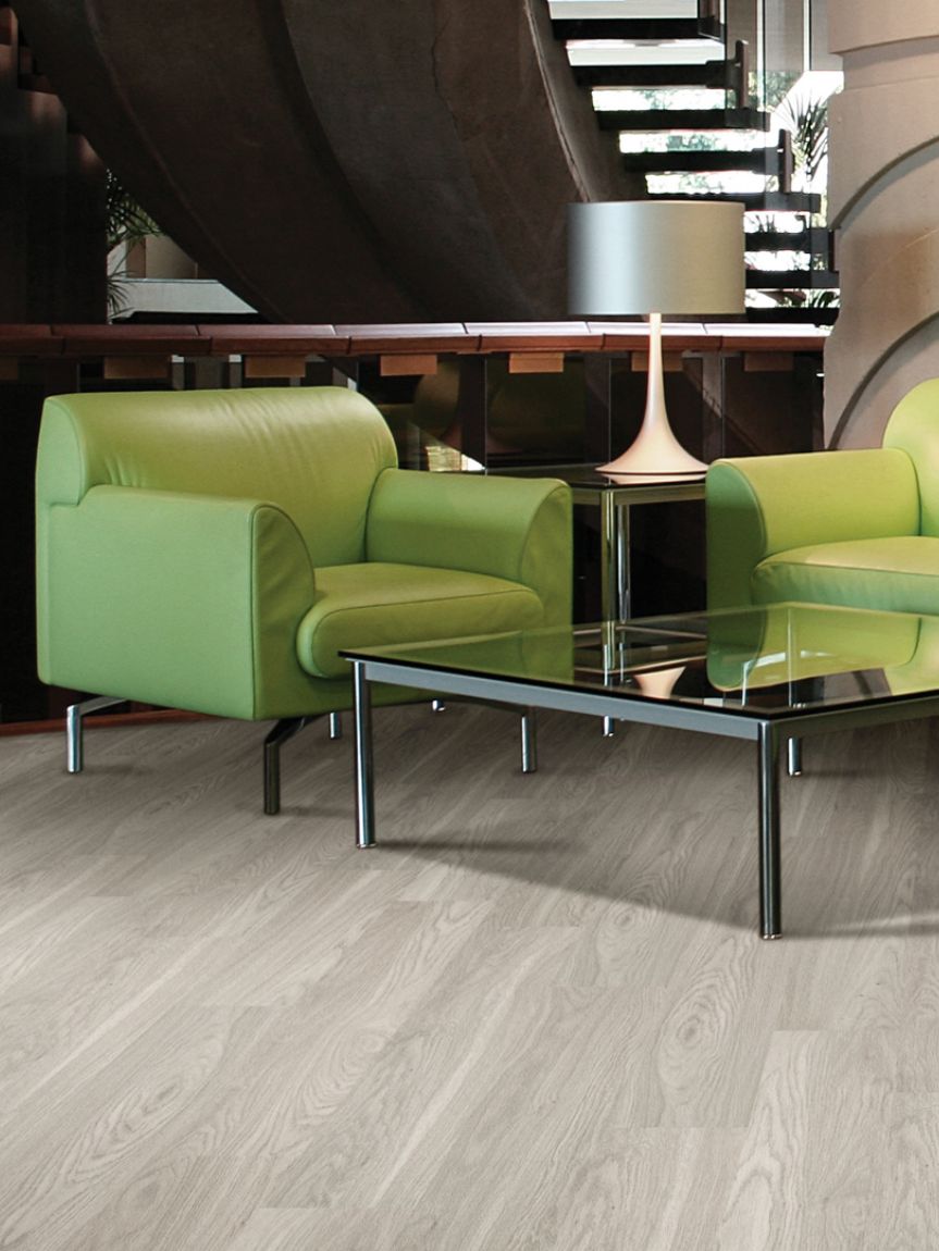 Laminate flooring in a lobby